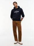 Μπλε Fleece Hoody Με Κεντητό Λογότυπο  Άνδρες
