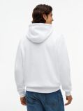 Άσπρο Fleece Hoody Με Κεντητό Λογότυπο  Άνδρες