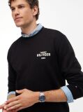 Black 1985 Logo Terry Crew Neck Sweatshirt  Men