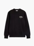 Black 1985 Logo Terry Crew Neck Sweatshirt  Men