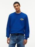 Blue 1985 Logo Terry Crew Neck Sweatshirt  Men
