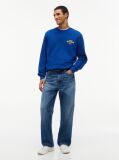 Blue 1985 Logo Terry Crew Neck Sweatshirt  Men