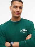 Green 1985 Logo Terry Crew Neck Sweatshirt  Men