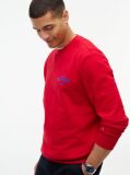 Red 1985 Logo Terry Crew Neck Sweatshirt  Men