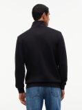 Black Global Stripe Terry Quarter-Zip Sweatshirt  Men