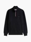 Black Global Stripe Terry Quarter-Zip Sweatshirt  Men