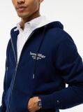 Μπλε Hoody Με Φερμουάρ Και Πίσω Σχέδιο  Άνδρες