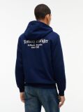Μπλε Hoody Με Φερμουάρ Και Πίσω Σχέδιο  Άνδρες
