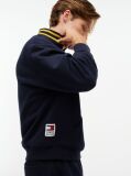 Blue Varsity Relaxed Quarter-Zip Sweatshirt  Men