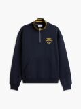 Blue Varsity Relaxed Quarter-Zip Sweatshirt  Men