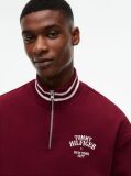 Red Varsity Relaxed Quarter-Zip Sweatshirt  Men