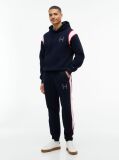 Blue Varsity Logo Contrast Stripe Hoody  Men