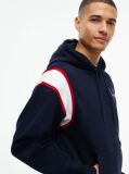 Blue Varsity Logo Contrast Stripe Hoody  Men