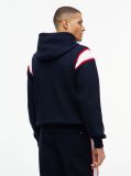 Blue Varsity Logo Contrast Stripe Hoody  Men