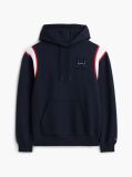 Blue Varsity Logo Contrast Stripe Hoody  Men