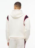 Beige Varsity Logo Contrast Stripe Hoody  Men