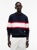 Blue Colour-Blocked Intecho Knit Sweatshirt  Men