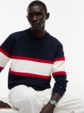 Blue Colour-Blocked Intecho Knit Sweatshirt  Men