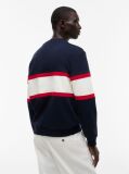 Blue Colour-Blocked Intecho Knit Sweatshirt  Men