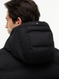 Black Performance Tech Padded Hooded Jacket  Men