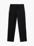 Black Global Stripe Pocket Terry Joggers  Men
