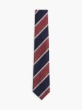 Multi New York Label Pure Silk Stripe Tie  Men
