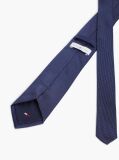 Blue New York Label Pattern Silk Tie  Men
