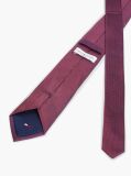 Red New York Label Pattern Silk Tie  Men