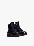 Blue Lace-Up Ankle Boots  Girls