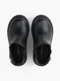 Black Logo Cleat Chelsea Boots  Girls