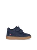 Blue Flag Hook And Loop Boat Shoes  Kids Unisex