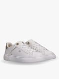 White Metallic Trim Lace-Up Sneakers  Girls