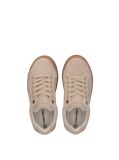 Beige Suede Lace Up Sneakers  Girls
