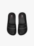 Black Logo Pool Slides  Kids Unisex
