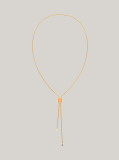 Multi Enamel TH Monogram Gold-Plated Barrel Necklace  Women