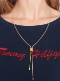 Multi Enamel TH Monogram Gold-Plated Barrel Necklace  Women