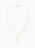 Gold Gold-Plated Linear Logo Necklace  Women