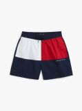 Blue Classic Colour-Blocked Mid Length Swim Shorts  Boys
