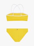 Yellow Logo Bralette Bikini Set  Girls
