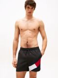 Black Tommy Flag Swim Shorts  Men