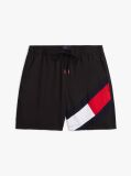 Black Tommy Flag Swim Shorts  Men