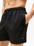 Black Essential Mid Length Swim Shorts  Men