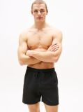 Black Essential Mid Length Swim Shorts  Men