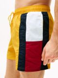 Yellow Hilfiger Flag Slim Mid Length Swim Shorts  Men