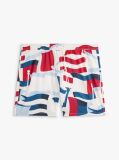 Multi Print Mid Length Swim Trunks  Men
