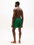 Green Print Mid Length Swim Trunks  Men