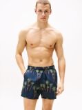 Multi Print Mid Length Swim Trunks  Men