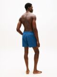 Blue Tonal Logo Mid Length Swim Shorts  Men