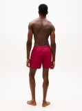 Red Tonal Logo Mid Length Swim Shorts  Men