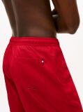 Red Essential Flag Jacquard Mid Length Swim Shorts  Men